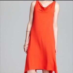 Eileen Fisher red cowl neck dress sz XS